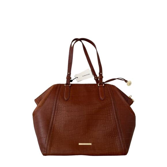 Brahmin Medium Camila Leather Pecan Tidewell Tote Shoulder Purse New - Picture 1 of 16